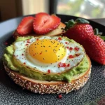 Avocado Egg Toast with Fresh Strawberries