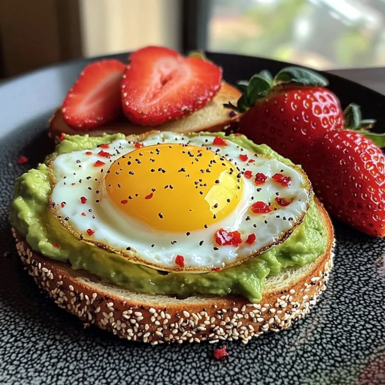 Avocado Egg Toast with Fresh Strawberries