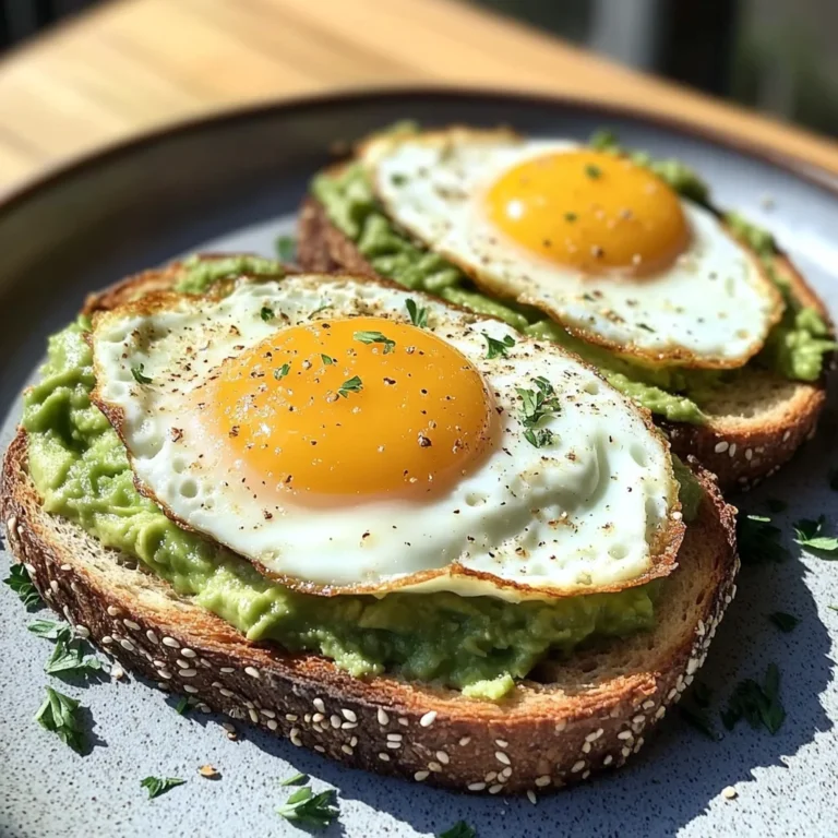 Avocado Toast with Sunny-Side Eggs & Iced Latte