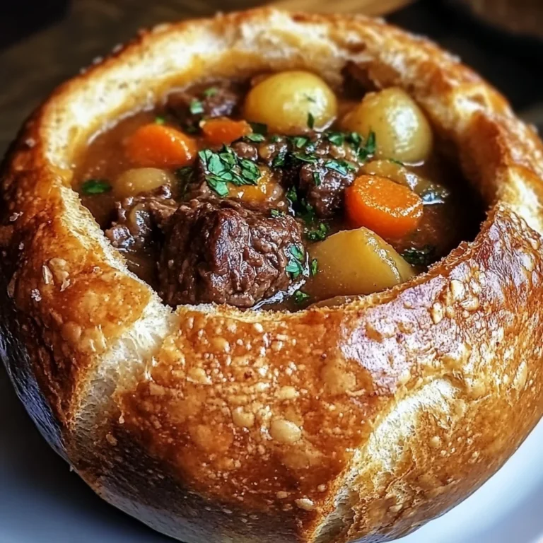 Beef Stew in Bread Bowls