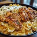 Cajun Chicken Bowtie Alfredo in Velveeta Garlic Sauce