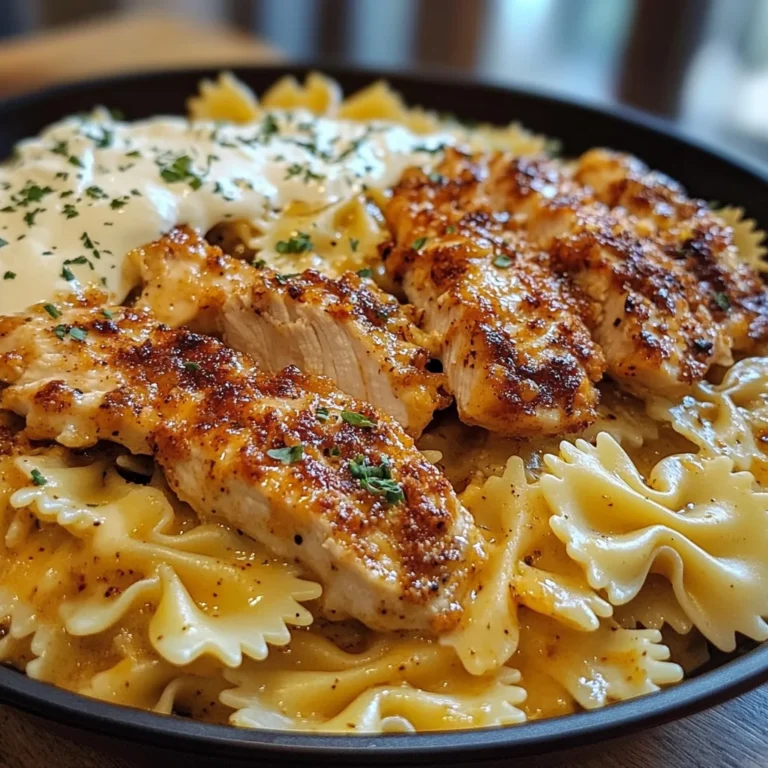 Cajun Chicken Bowtie Alfredo in Velveeta Garlic Sauce