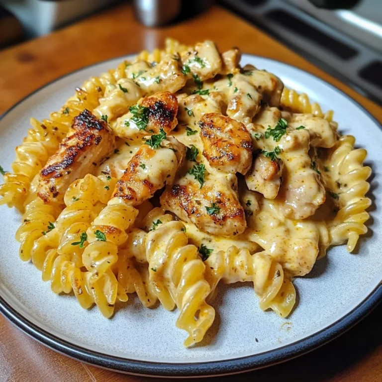 Cheesy Garlic Cajun Chicken Rotini in Velveeta Cream Sauce