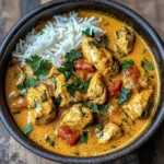 Coconut-Spiced Chicken Curry with Garlic Naan & Golden Fries