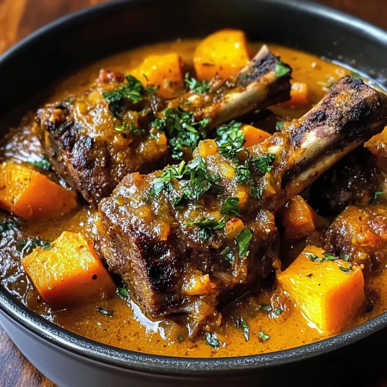 Coconut Cream Lamb Shanks with Sweet Potatoes & Coriander