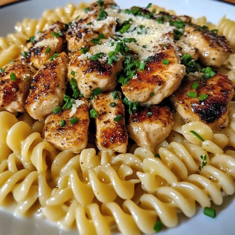 Creamy Parmesan Rotini with Garlic Butter Chicken
