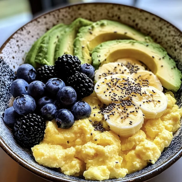 Energizing Scrambled Egg and Fruit Breakfast Bowl
