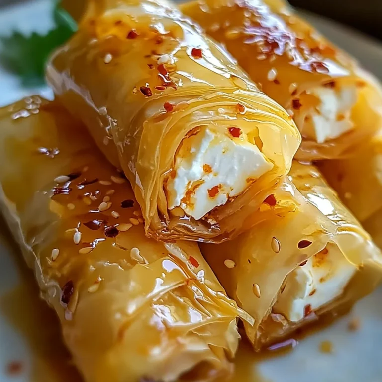 Feta Rolls with Chili Honey
