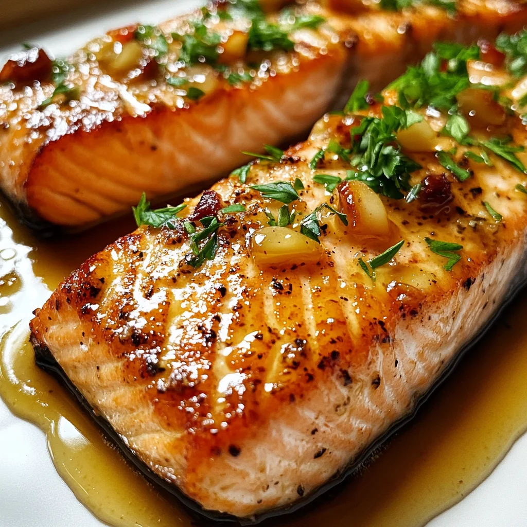 Garlic Butter Honey Baked Salmon