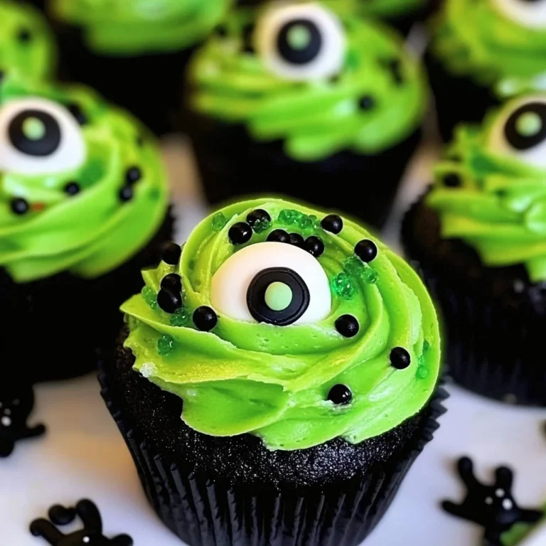 Halloween Slime Cupcakes
