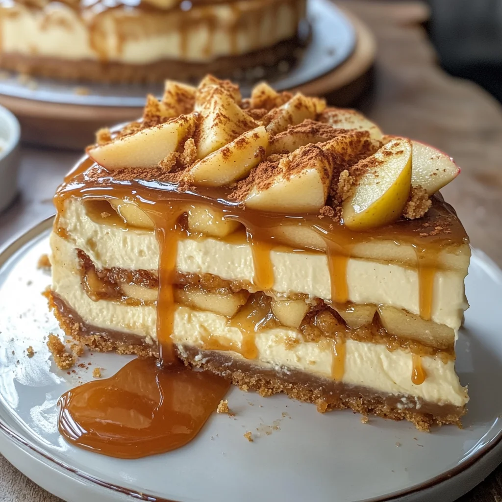 Salted Caramel Apple Pie Cheesecake