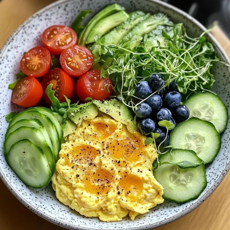 Soft Scramble Veggie Bowl with Avocado & Greens