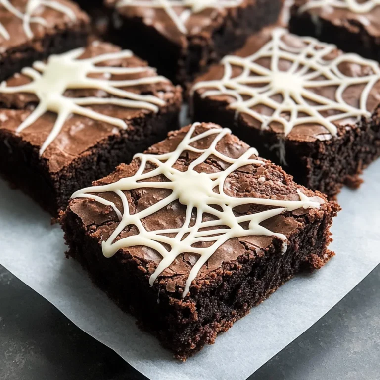 Spider Web Brownies