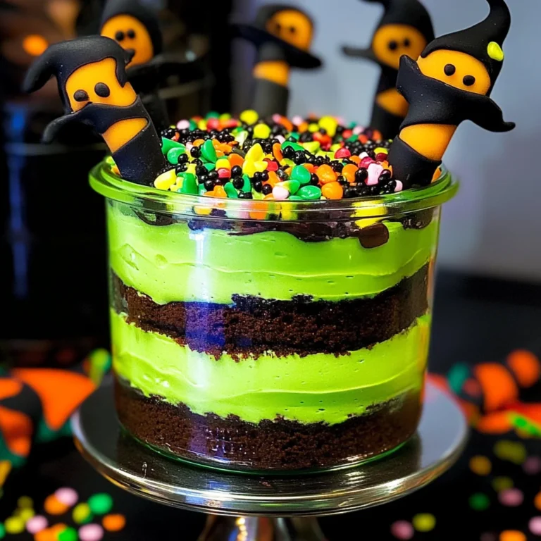 Witches Brew Halloween Cake Jars