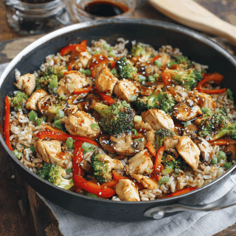 Healthy Chicken and Veggie Stir-Fry with Mixed Rice