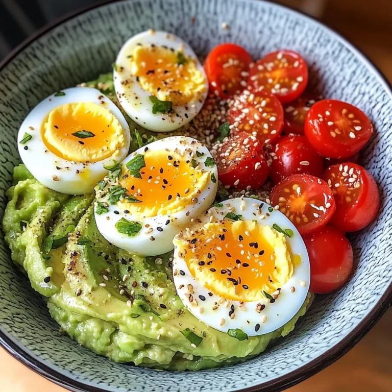 Avocado & Soft-Boiled Egg Bowl with Cherry Tomatoes & Sesame