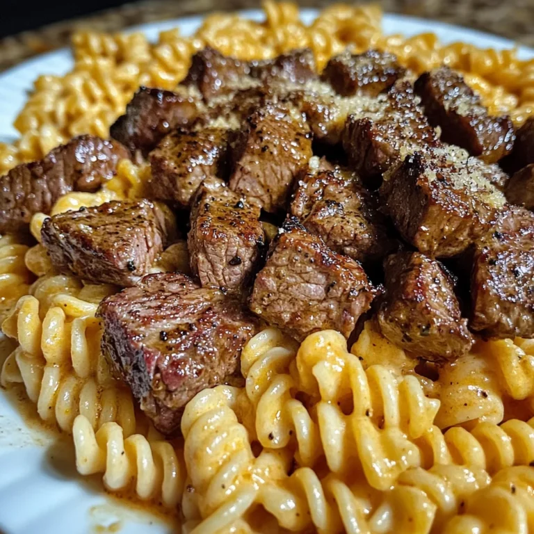 Cajun Steak Tips with Cheesy Parmesan Rotini