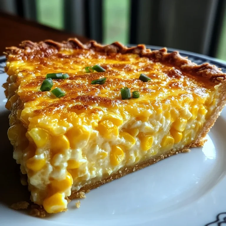 Cheddar Sweet Corn Pie