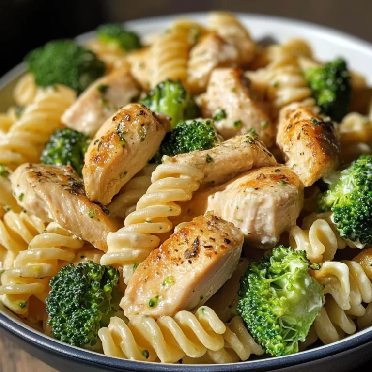 Creamy Garlic Chicken Alfredo with Broccoli