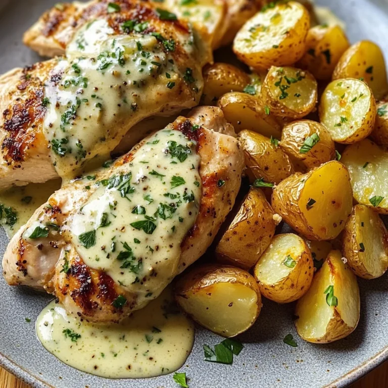 Creamy Garlic Herb Chicken with Golden Potatoes