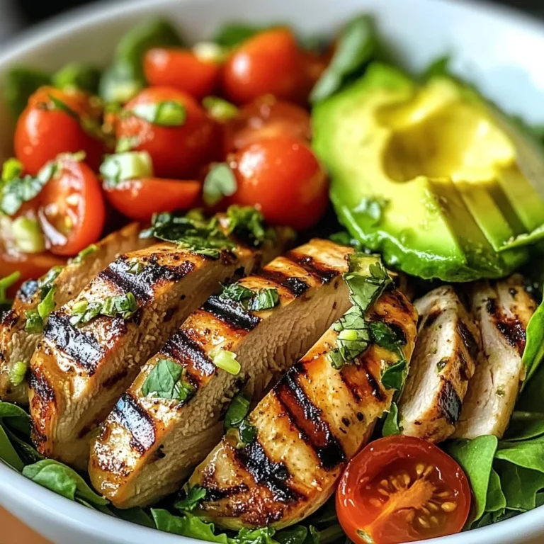Grilled Chicken and Avocado Salad Bowl