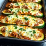 Keto Chicken Parmesan Zucchini Boats