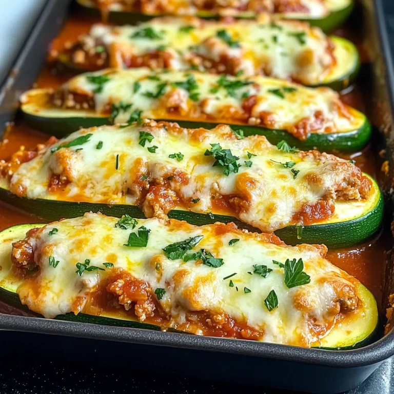 Keto Chicken Parmesan Zucchini Boats