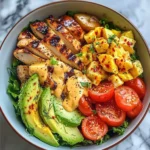 Protein Power Bowl with Avocado, Eggs, and Chicken