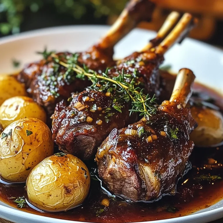 Red Wine & Herb Lamb Shanks with Roasted Potatoes