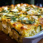 Zucchini Feta Cottage Cheese Bake