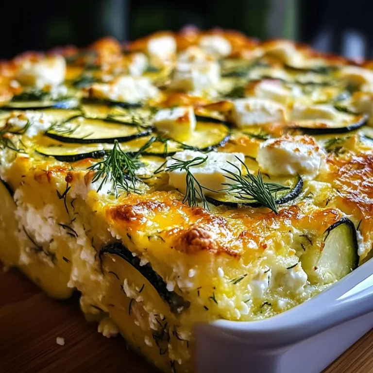 Zucchini Feta Cottage Cheese Bake