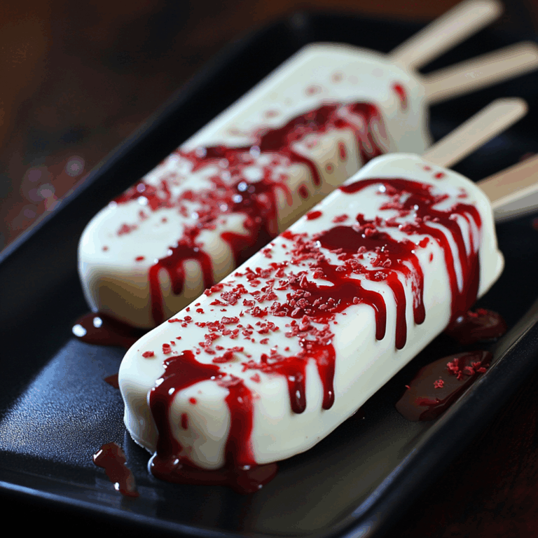 Blood Splatter Cakesicles