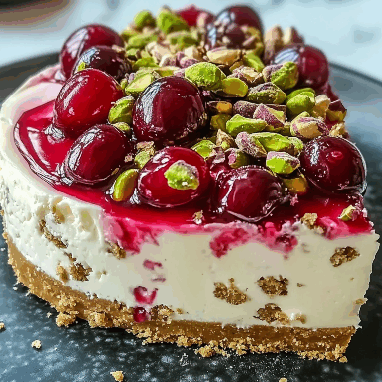 Cherry Pistachio Cheesecake – A Luscious Dessert Recipe