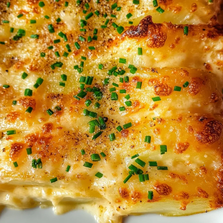 Roasted Garlic Potatoes au Gratin